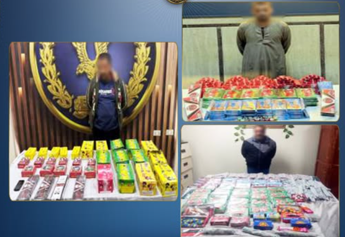 الداخلية تضبط أكثر من 100 ألف لعبة نارية في حملات مكثفة بجميع المحافظات